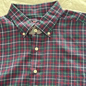 Vineyard Vines Men's Checkered Button-Down Shirt - Blue and Red